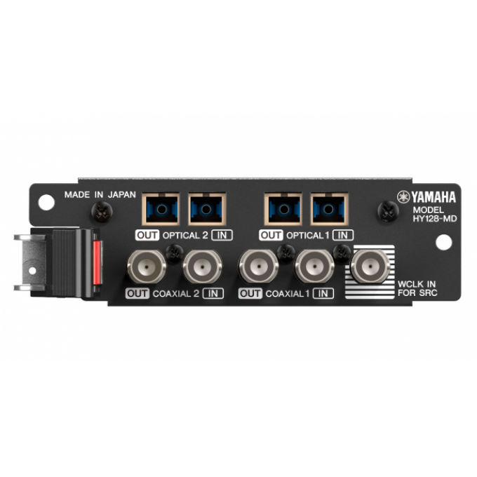 Плата аудиоинтерфейса обеспечивает подключение MADI YAMAHA HY128-MD