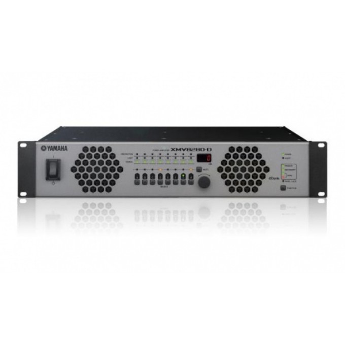 Трансляционный усилитель мощности, D-Класс; 8-канальный, 4Ом-8х280Вт/4х560В, 8Ом-8х280/4х560В, 100/70В - 8х250Вт; вх.разъемы 4х Euroblock, 2хRJ45 (YDIF вх./вых.); вых. разъемы винтовые клеммы, ШхВхГ 480х88х422 мм, 10,1кг YAMAHA XMV8280